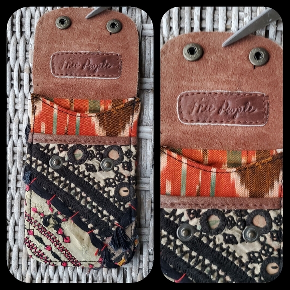 π¨ Free People Boho Embroidered Repurposed vtg banjara hippie Wallet card case - Picture 5 of 11